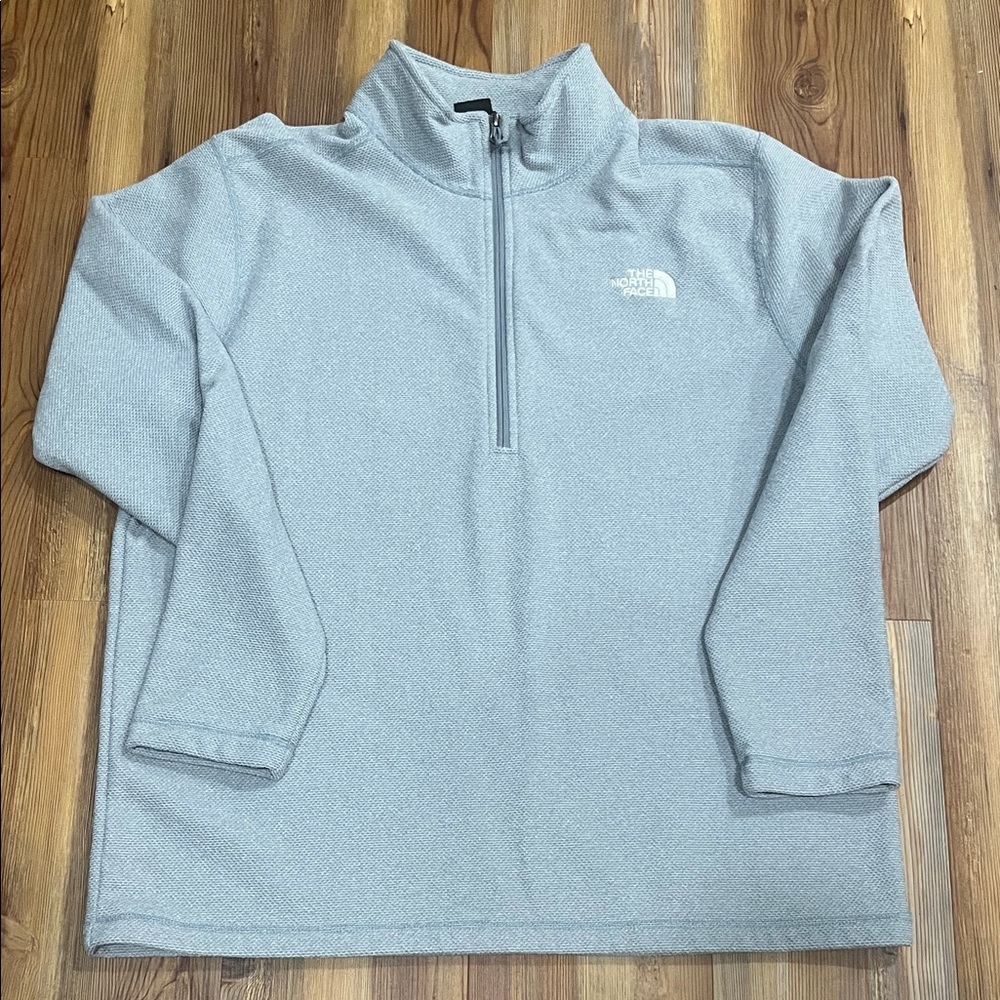 The North Face Light Gray Half-Zip Fleece